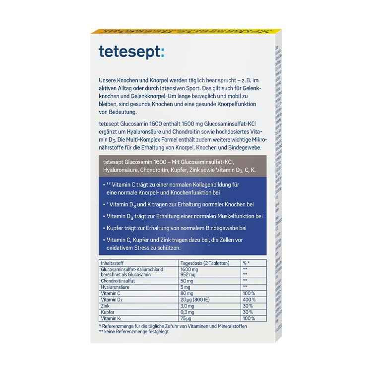 قرص گلوکوزامین و هیالورون تتسپت 40 عدد