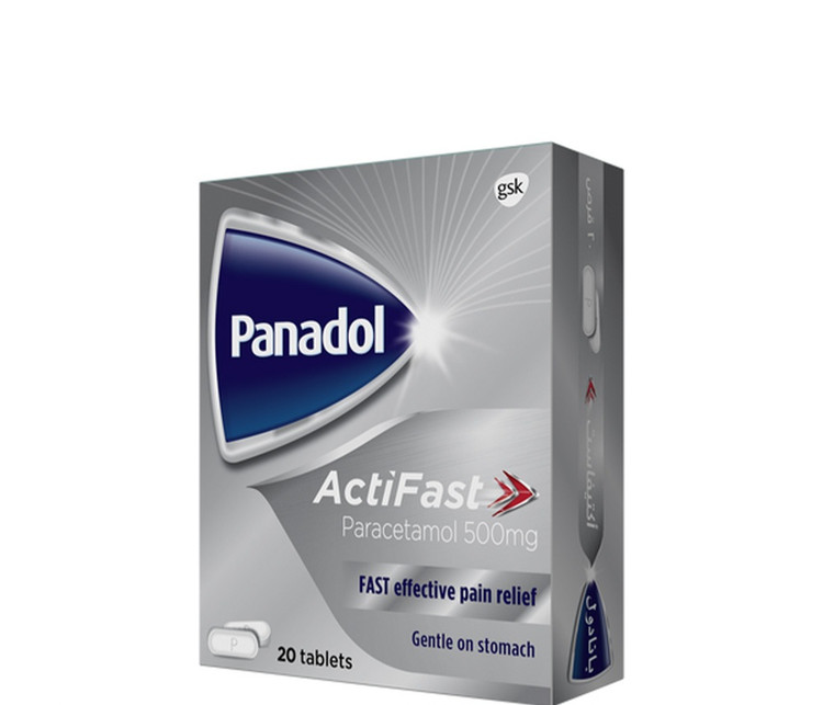قرص مسکن پانادول اکتی فست 20 عددی جی اس کا انگلستان