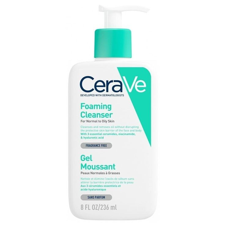 فوم شستشو صورت سراوی اصل CeraVe پوست نرمال تا چرب ۲۳۶ میل