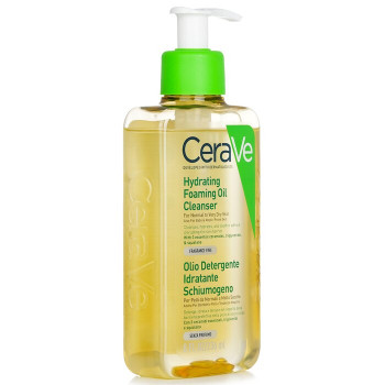 فوم شستشو روغنی سراوی CeraVe پوست نرمال تا خیلی خشک۴۷۳ میل مدل Hydrating Foaming Oil Cleanser