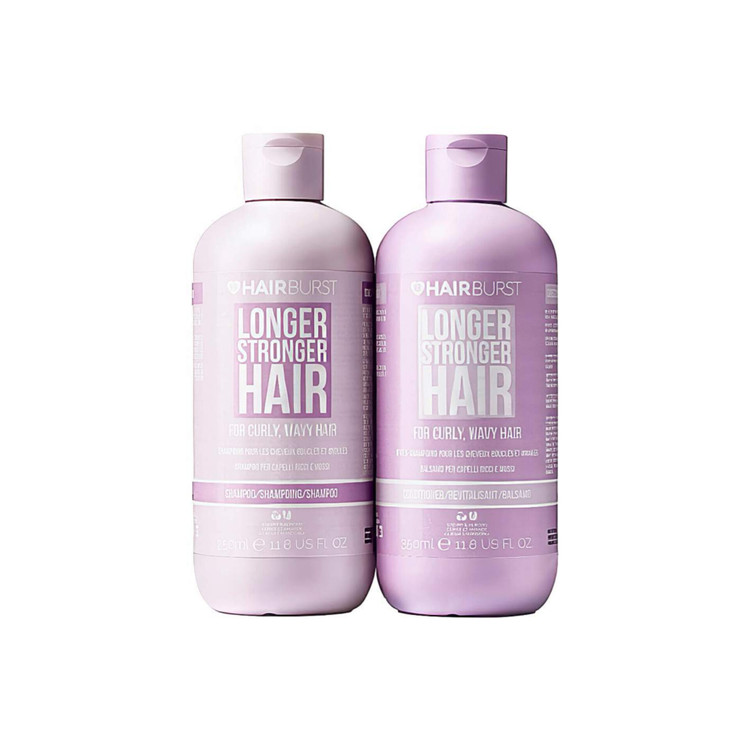 ست شامپو و نرم کننده هیربرست hairburst بنفش مخصوص موهای فر و مجعد