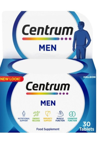 مولتی ویتامین سنتروم آقایان 30 عددی هالئون اصل انگلستان