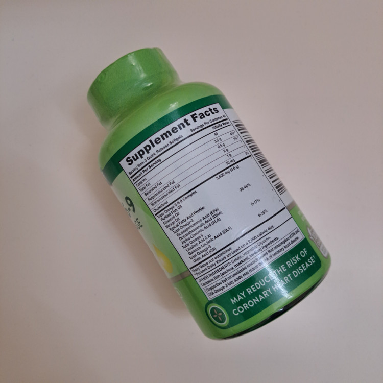 روغن ماهی369 نیچرز تروث 3600 میلیگرمی 120 عددی