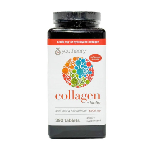 قرص مکمل کلاژن یوتئوری 6000 میلی گرمی بیوتین دار 390 عددی