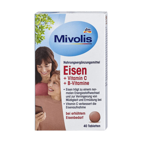 قرص آهن به همراه ویتامین میولیس اصل آلمان 40 عددی