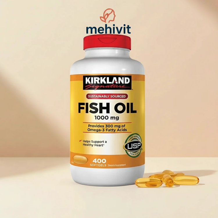 روغن ماهی کرکلند سیگنچر ۱۰۰۰ میلیگرمی ۴۰۰ عددی امریکا