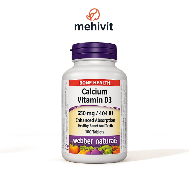 کلسیم + ویتامین D3 وبر نچرالز کانادا 100عددی