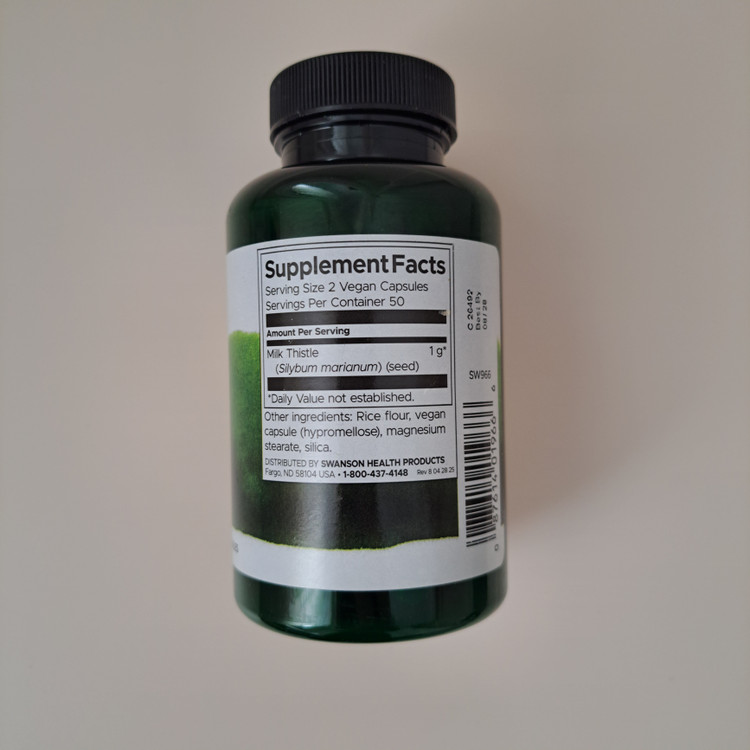 کپسول خار مریم Milk Thistle 500mg سوانسون (100 عددی)